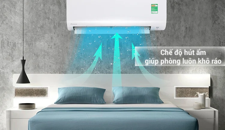 Chế độ hút ẩm giúp phòng khô ráo hơn