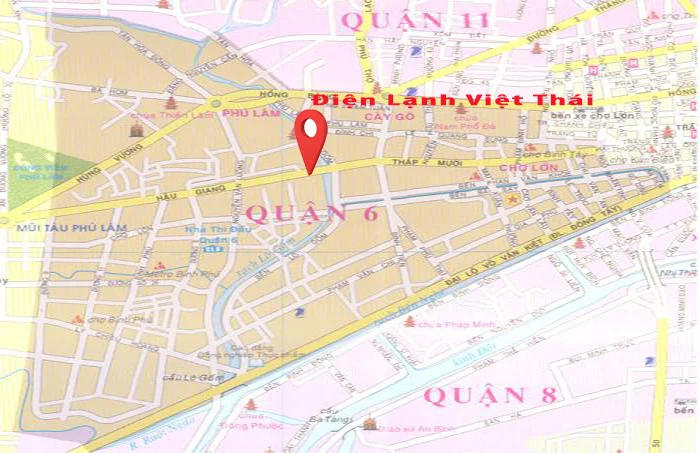 Bản đồ vệ sinh máy lạnh quận 6