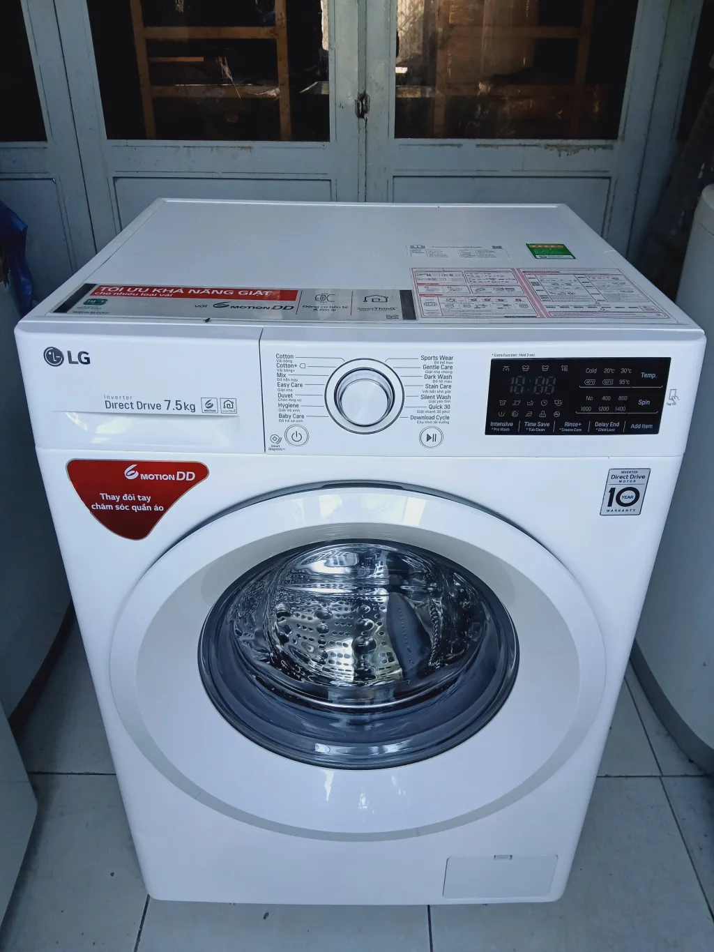 Máy Giặt LG Inverter 7,5 Kg Mới 90%